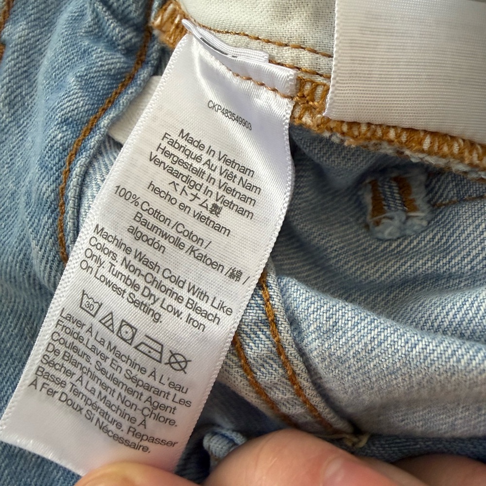 Madewell 90’s Straight Crop 100% Cotton Size 29 Light Wash - Picture 4 of 7